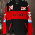 Black Red Ferrari Racing Windbreaker Jacket