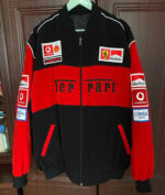 Black Red Ferrari Racing Windbreaker Jacket