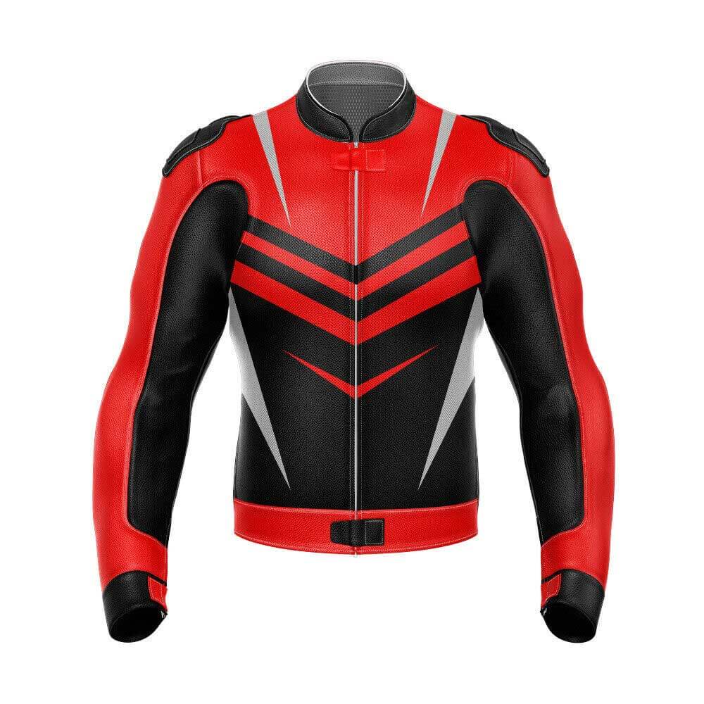 Black Red Motorcycle Racing Leather Jacket (1) Black Red Motorcycle Racing Leather Jacket