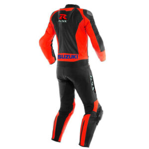Black Red Suzuki GSXR Motorcycle Leather Suit