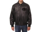 Black San Francisco 49ers JH Design Leather Jacket