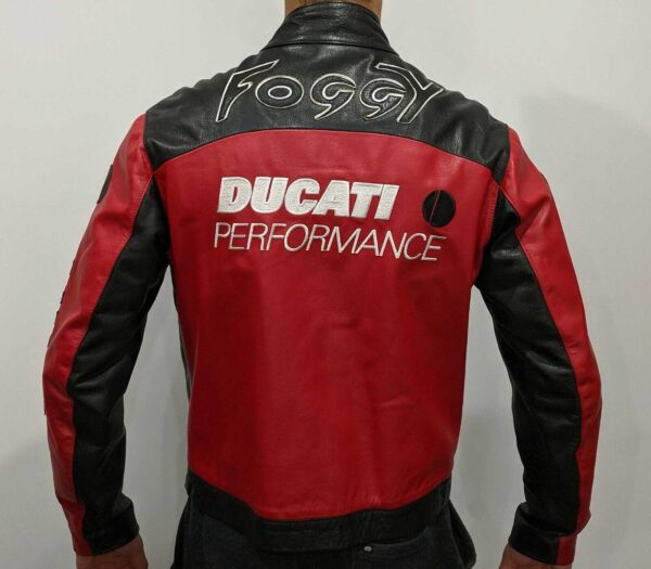Ducati Performance Foggy Motorcycle Leather Jacket