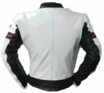 Ducati White And Black Motorcycle Racing Leather Jacket