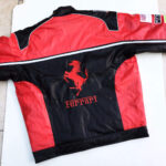 Ferrari Motorcycle Black And Red Racing Leather Jacket