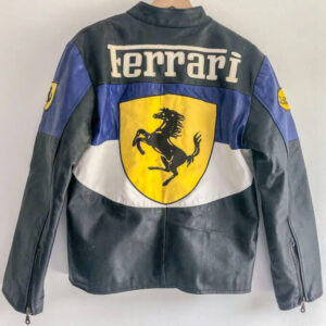 Ferrari Motorcycle Racing Leather Jacket