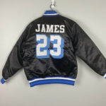 James 23 Black Crenshaw Satin Jacket