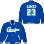 James 23 Blue Crenshaw Satin Jacket