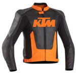 KTM Motorcycle Black And Orange Racing Leather Jacket