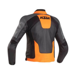 KTM Motorcycle Black And Orange Racing Leather Jacket