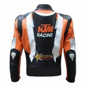KTM Motorcycle Orange And Black Racing Leather Jacket
