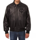 MLB Jeff Hamilton Minnesota Twins Black Leather Jacket