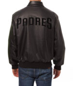 MLB San Diego Padres Black Leather Jacket