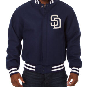 MLB San Diego Padres Navy Blue Wool Jacket
