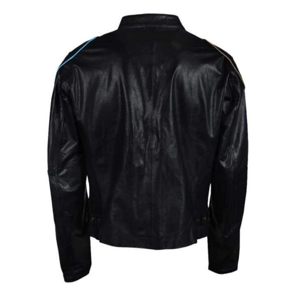 MV Agusta Corse Motorcycle Racing Black Leather Jacket