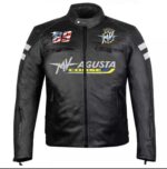 MV Agusta Motorcycle Racing Full Grain Leather Jacket
