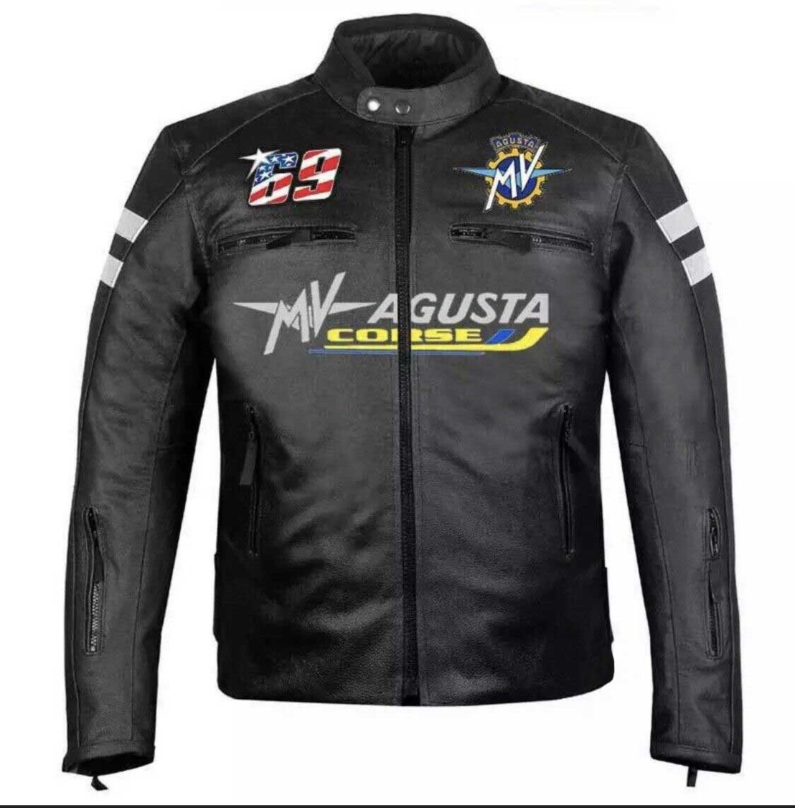 MV Agusta Motorcycle Racing Full Grain Leather Jacket (1) MV Agusta Motorcycle Racing Full Grain Leather Jacket