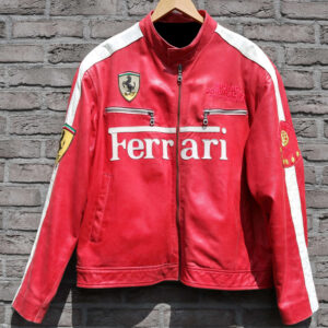 Michael Schumacher Ferrari Red Motorcycle Leather Jacket