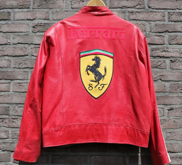 Michael Schumacher Ferrari Red Motorcycle Leather Jacket
