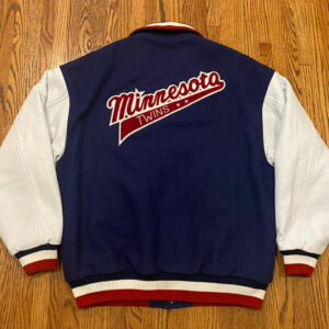Minnesota Twins Wool Leather Baseball Letterman Jacket