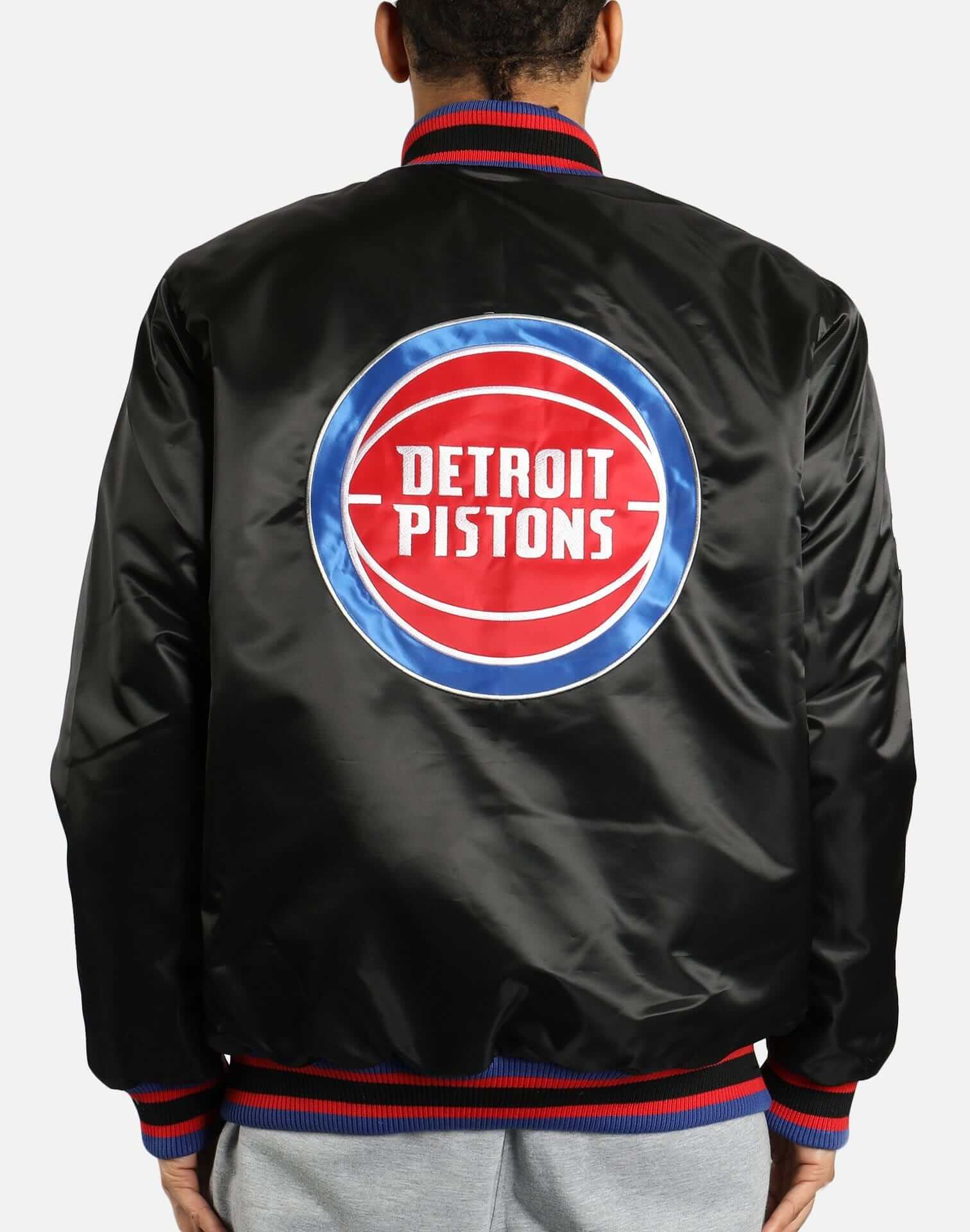 Maker of Jacket NBA Teams Jackets Detroit Pistons Hardwood Classics Satin