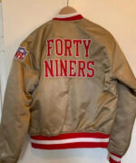 NFL San Francisco 49ERS Gold Satin Jacket