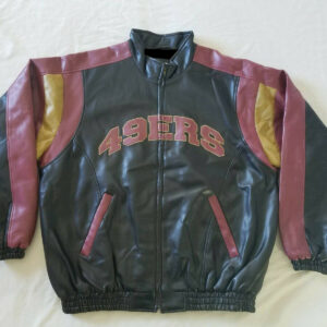 NFL San Francisco 49ers Black Leather Jacket
