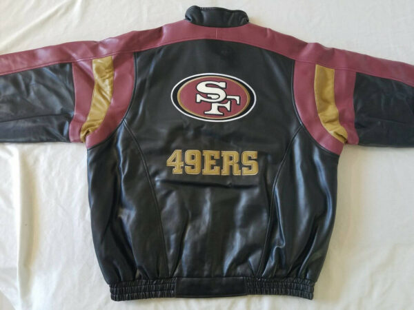 NFL San Francisco 49ers Black Leather Jacket