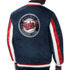 Navy Minnesota Twins The Ace Satin Full Snap Jacket