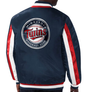 Navy Minnesota Twins The Ace Satin Full Snap Jacket