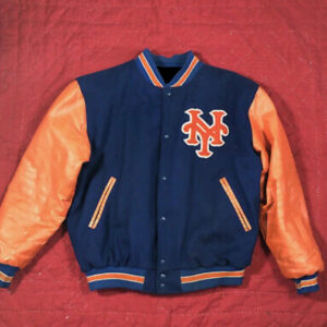 New York Mets Navy Orange Varsity Jacket