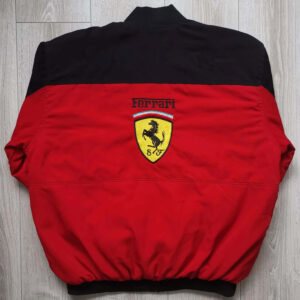 Red Black Ferrari Racing Bomber Jacket