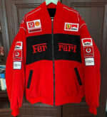 Red Black Ferrari Racing Windbreaker Jacket