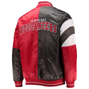 Red Black Tampa Bay Buccaneers Leader Satin Jacket
