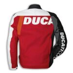Red White Ducati Corse Motorcycle Racing Leather Jacket