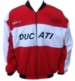 Red White Ducati Corse Racing Windbreaker Jacket
