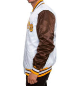 San Diego Padres Brown And White Satin Jacket