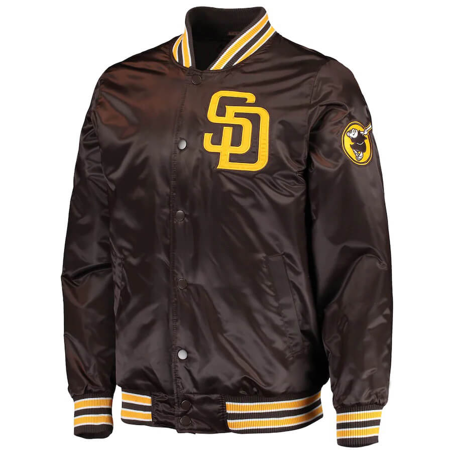 San Diego Padres Brown The Diamond Snap Jacket (1) San Diego Padres Brown The Diamond Snap Jacket