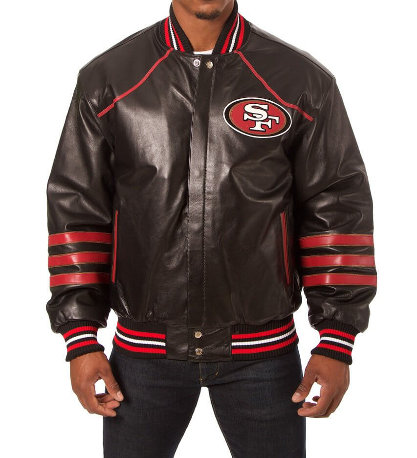 San Francisco 49ers JH Design Black Leather Jacket (1) San Francisco 49ers JH Design Black Leather Jacket
