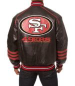 San Francisco 49ers JH Design Black Leather Jacket