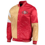 Scarlet Gold San Francisco 49ERS Leader Satin Jacket
