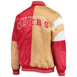 Scarlet Gold San Francisco 49ERS Leader Satin Jacket