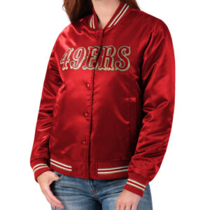 Scarlet NFL San Francisco 49ERS Satin Jacket