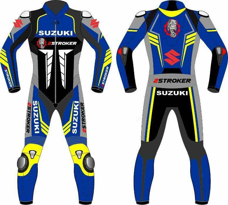 Suzuki Stroker Motorcycle Leather Suit (1) Suzuki Stroker Motorcycle Leather Suit
