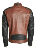 Triumph Motorcycle Brown And Black Leather Jacket