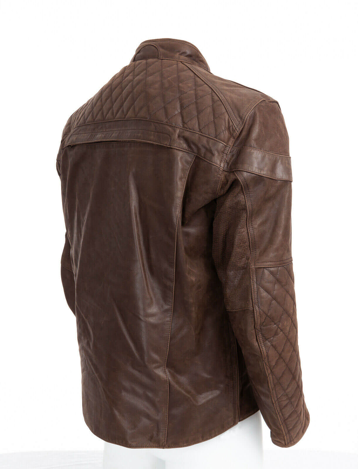 Triumph Motorcycle Brown Leather Jacket - Maker of Jacket