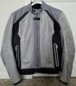 Triumph Motorcycle Racing Black And Gray Textile Jacket