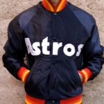 Vintage 80s Baseball Houston Astros Satin Jacket