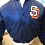 Vintage 90s MLB San Diego Padres Blue Satin Jacket