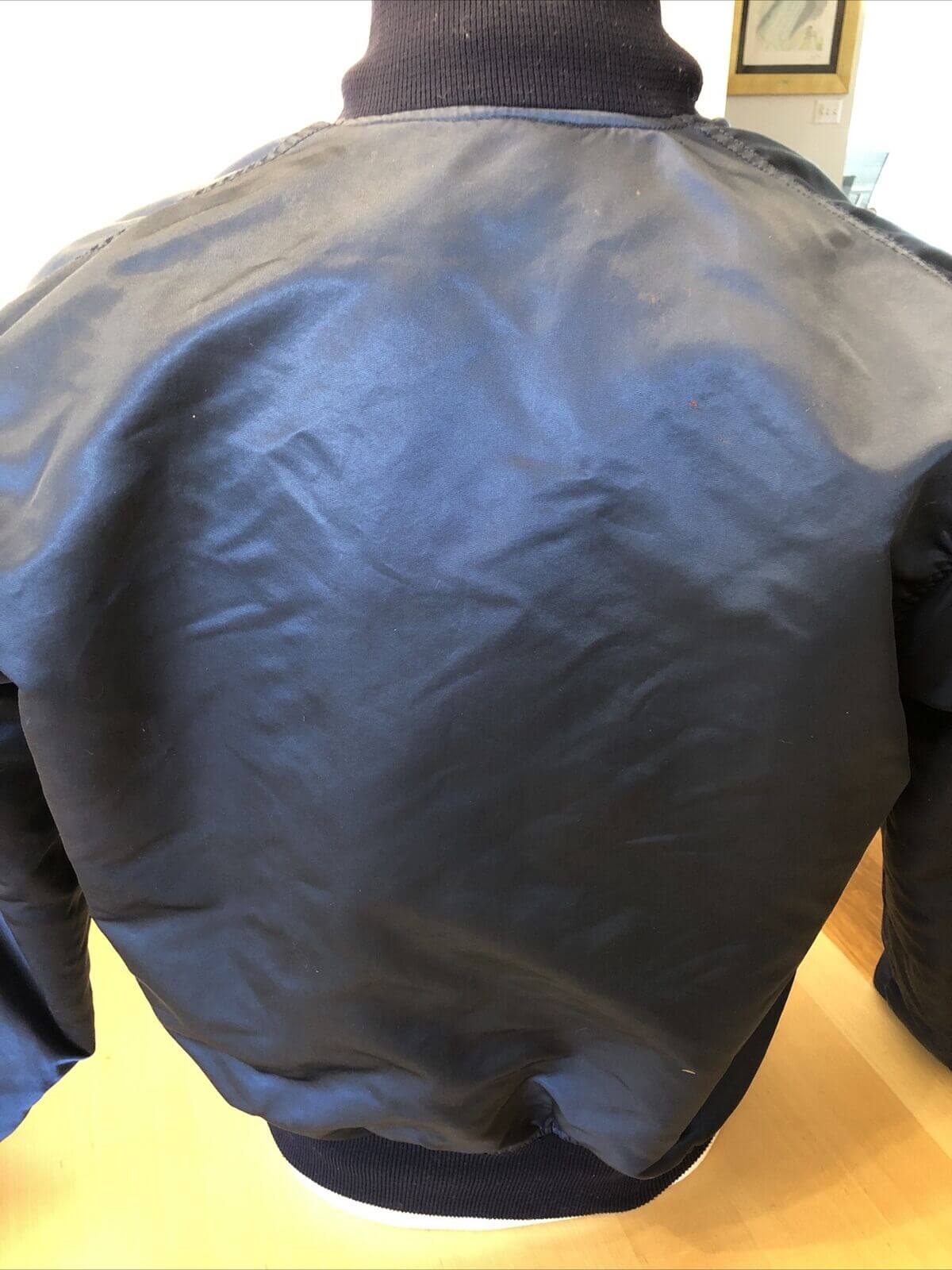 Vintage 90s MLB San Diego Padres Blue Satin Jacket - Maker of Jacket