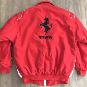 Vintage Ferrari F1 Big Logo Puffer Bomber Jacket